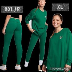 Vs pink foldover mid rise legging campus long sleeve tee garnet green gold logo